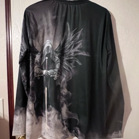 LIGHTINTHEBOX men’s t shirt Templar 1 cross graphic size m - Picture 4 of 4